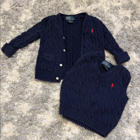 Polo Ralph Lauren Other - Polo by Ralph Lauren Kids Navy Knit Cardigan and Vest